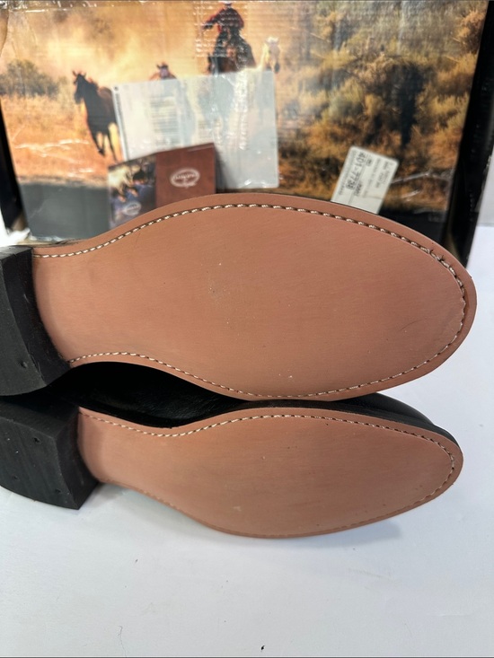 NIB Old West Western Boots Mens Corona Roper Toe Size 9 Black SRM4010 main image 9